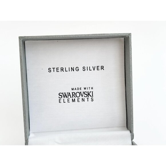 Swarovski Stone Sterling Silver 925 Vintage Earring Necklace Set - NIB - Picture 8 of 9